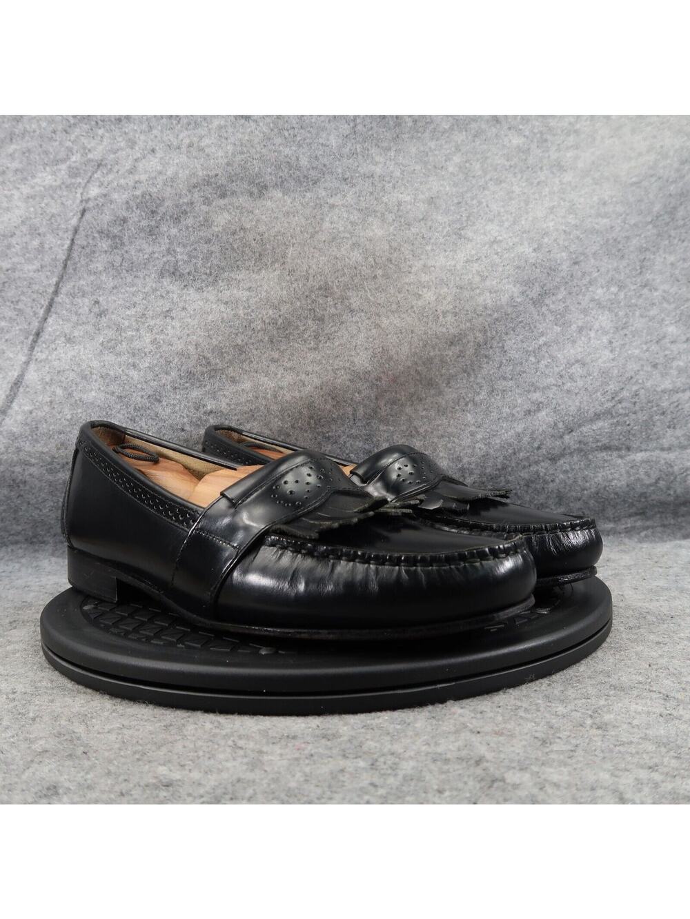 Neil Martin Shoe Men 9 Loafer Fringe Leather Classic Slip On Winston Italy Black